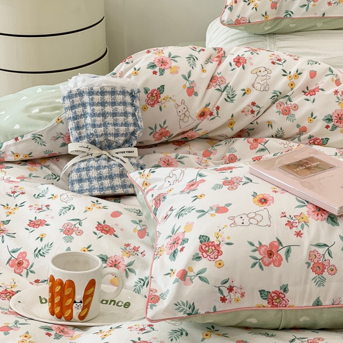 91家纺网 家纺一手货源 找家纺 （总）昔可2022新款嵌绳全棉四件套组图二