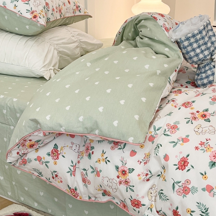 91家纺网 家纺一手货源 找家纺 （总）昔可2022新款嵌绳全棉四件套组图二