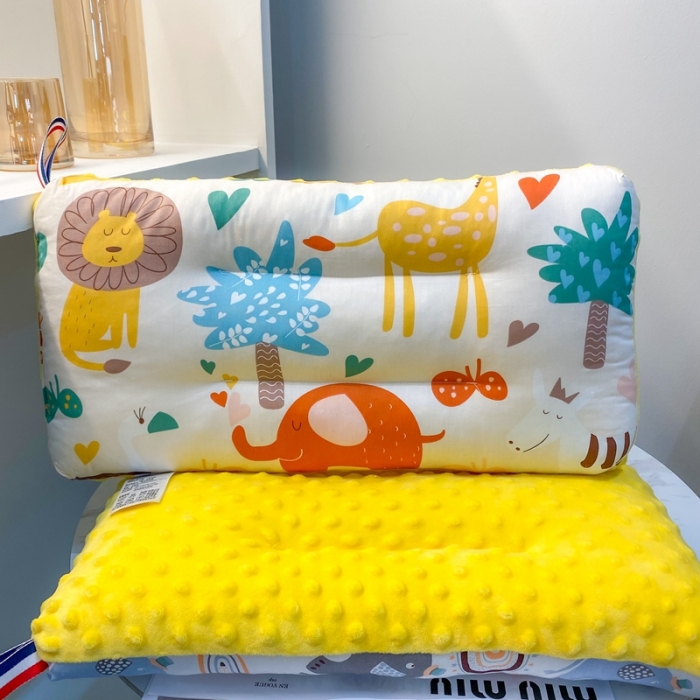 91家纺网 家纺一手货源 找家纺 宝晶枕芯 2022新款全棉儿童枕头可水洗儿童枕 动物世界