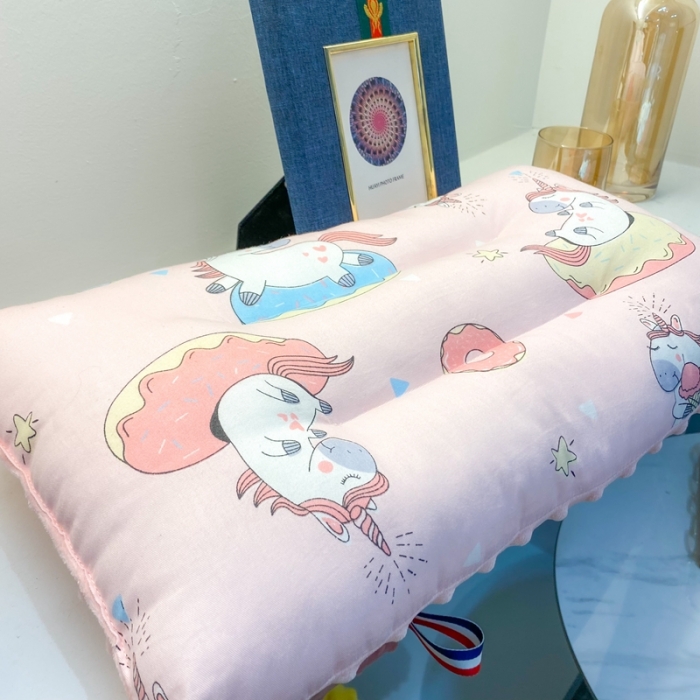 91家纺网 家纺一手货源 找家纺 宝晶枕芯 2022新款全棉儿童枕头可水洗儿童枕 独角兽