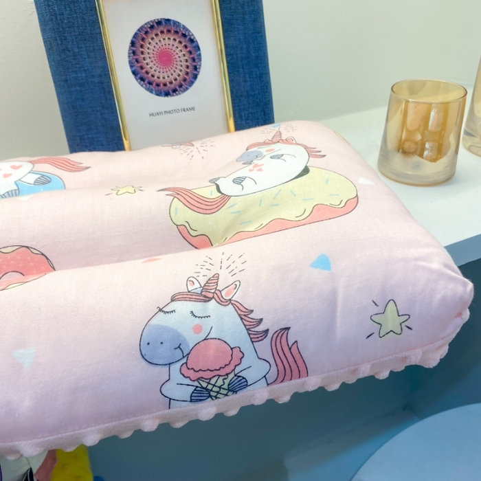91家纺网 家纺一手货源 找家纺 宝晶枕芯 2022新款全棉儿童枕头可水洗儿童枕 独角兽
