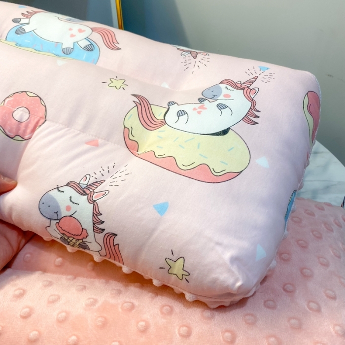 91家纺网 家纺一手货源 找家纺 宝晶枕芯 2022新款全棉儿童枕头可水洗儿童枕 独角兽