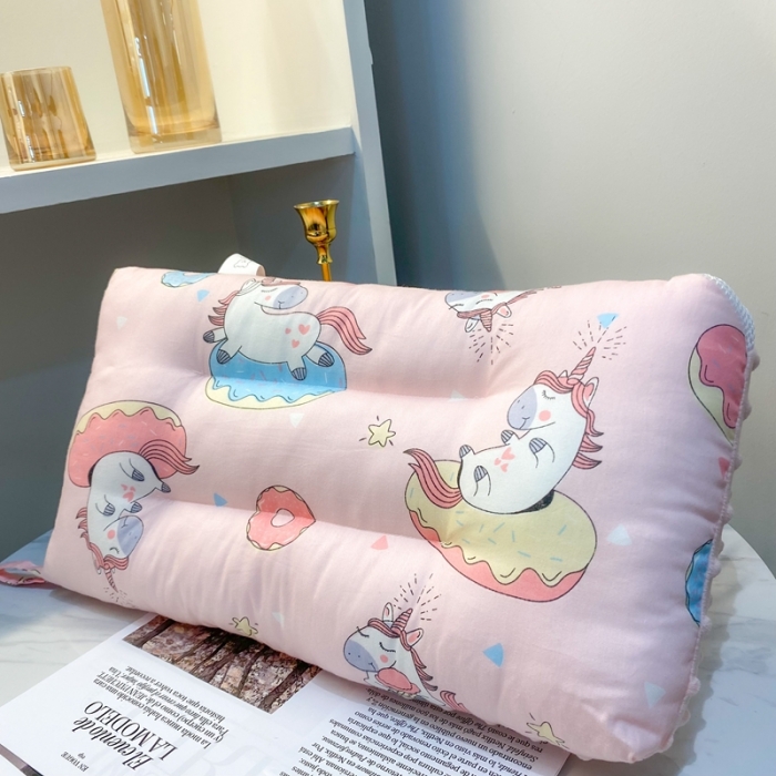 91家纺网 家纺一手货源 找家纺 宝晶枕芯 2022新款全棉儿童枕头可水洗儿童枕 独角兽