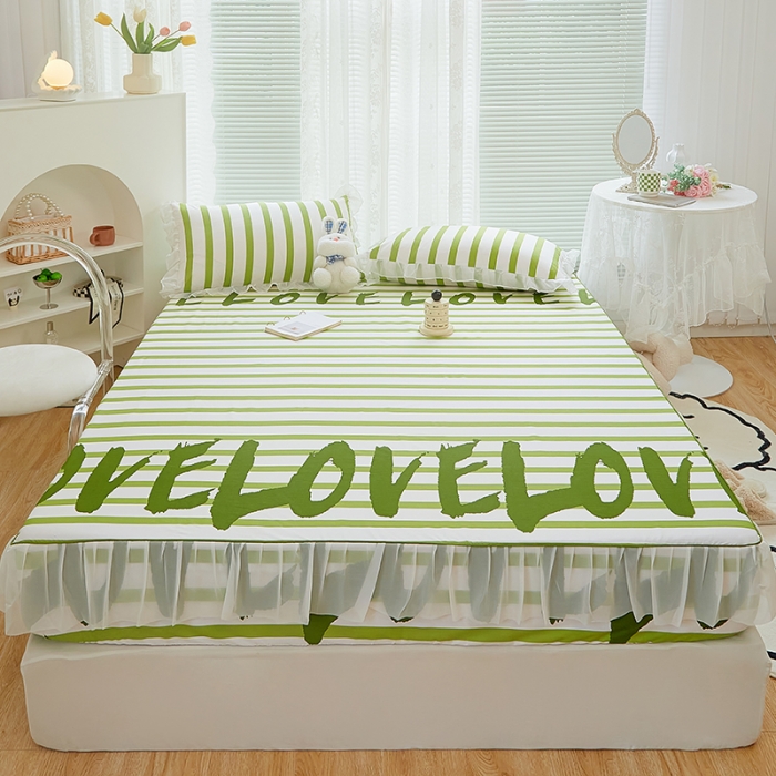 91家纺网 家纺一手货源 找家纺 金丝鸟 2022新款全棉花边床笠 简路