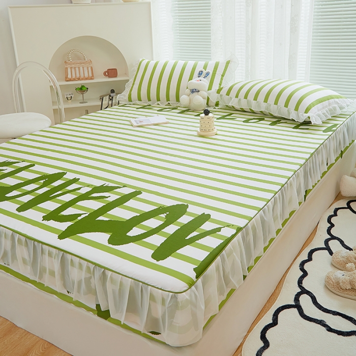 91家纺网 家纺一手货源 找家纺 金丝鸟 2022新款全棉花边床笠 简路