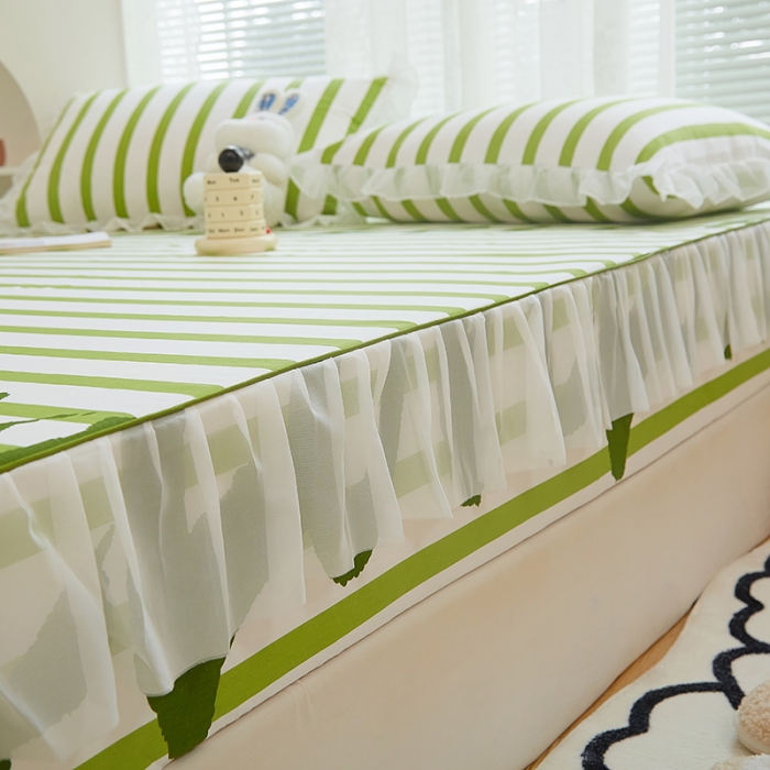 91家纺网 家纺一手货源 找家纺 金丝鸟 2022新款全棉花边床笠 简路