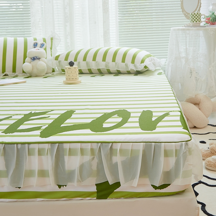 91家纺网 家纺一手货源 找家纺 金丝鸟 2022新款全棉花边床笠 简路