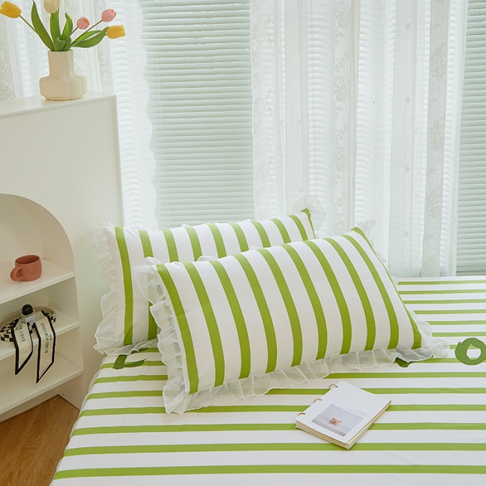 91家纺网 家纺一手货源 找家纺 金丝鸟 2022新款全棉花边床笠 简路