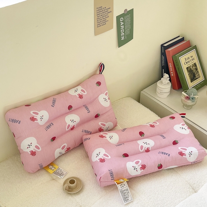 91家纺网 家纺一手货源 找家纺 宝晶枕芯 2022新款全棉儿童枕头可水洗儿童枕 小白兔