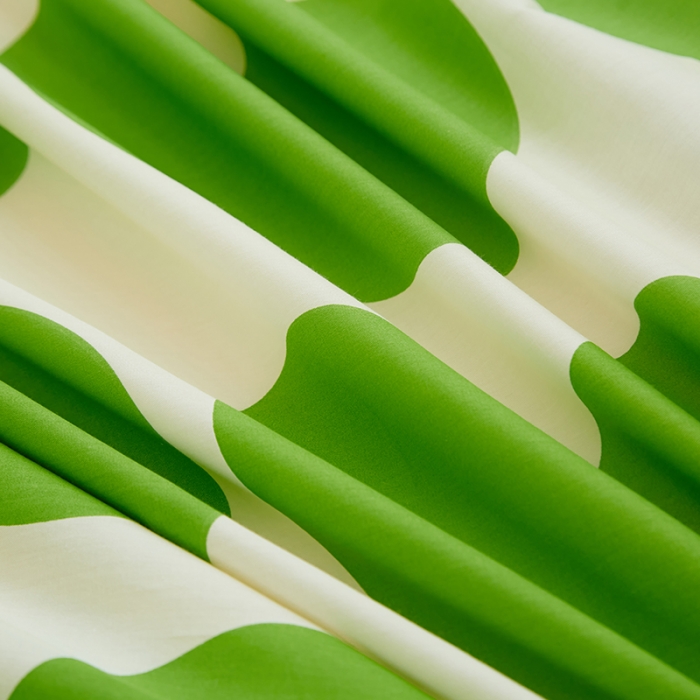 91家纺网 家纺一手货源 找家纺 金丝鸟 2022新款全棉花边床笠 绿桃心