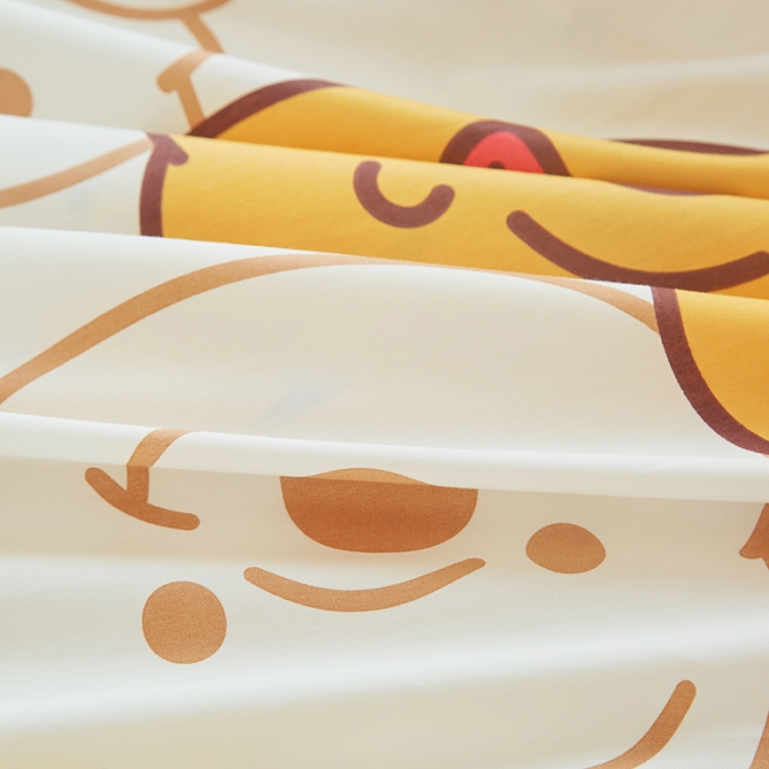 91家纺网 家纺一手货源 找家纺 金丝鸟 2022新款全棉花边床笠 蜜糖维尼