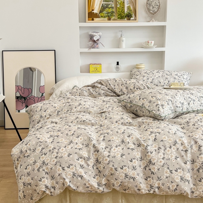 91家纺网 家纺一手货源 找家纺 昔可2022新款嵌绳全棉四件套组图二 浮生