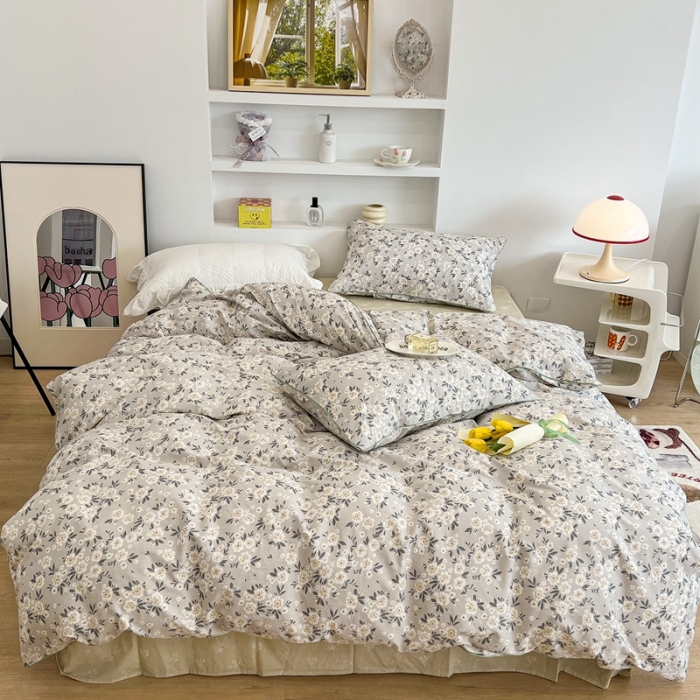 91家纺网 家纺一手货源 找家纺 昔可2022新款嵌绳全棉四件套组图二 浮生