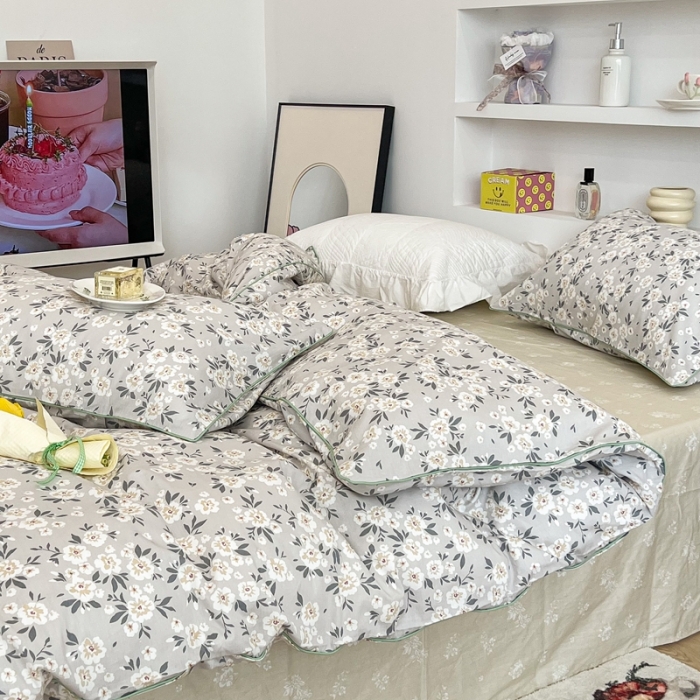 91家纺网 家纺一手货源 找家纺 昔可2022新款嵌绳全棉四件套组图二 浮生