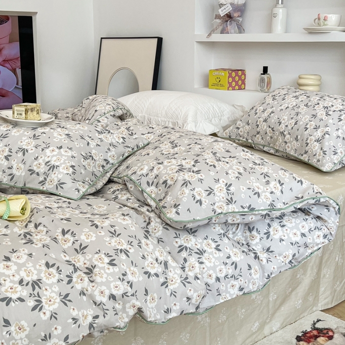 91家纺网 家纺一手货源 找家纺 昔可2022新款嵌绳全棉四件套组图二 浮生