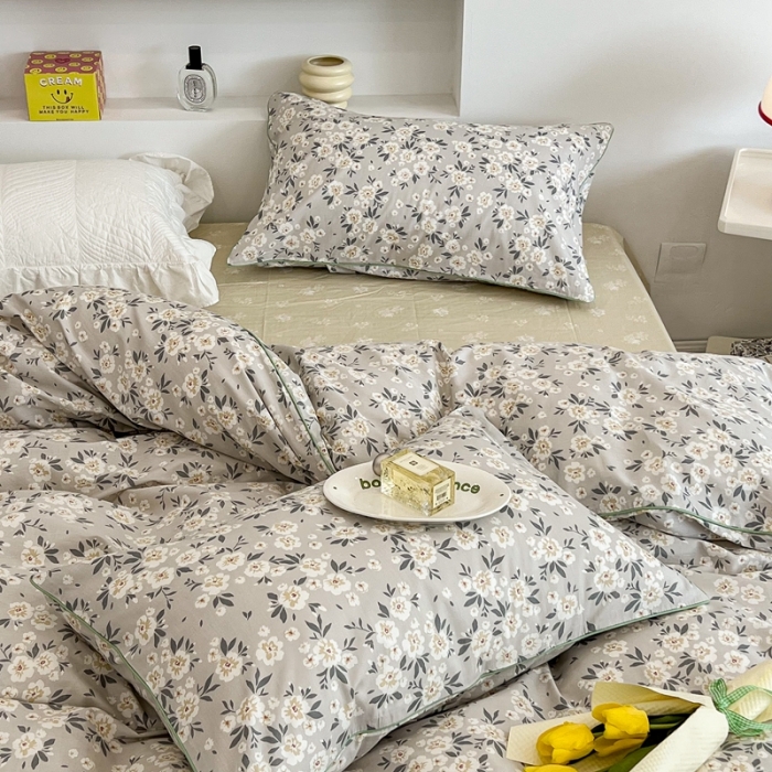 91家纺网 家纺一手货源 找家纺 昔可2022新款嵌绳全棉四件套组图二 浮生