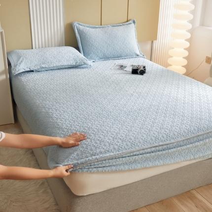 91家纺网 家纺一手货源 找家纺 (总) 舒居 2022新款高克重牛奶绒立体剪花工艺单品床笠