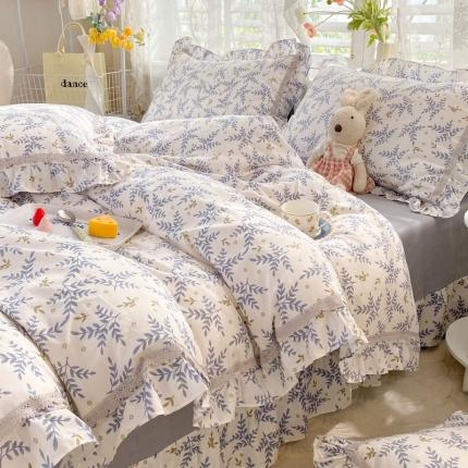 91家纺网 家纺一手货源 找家纺 艾唯希家纺 2024新款法式花边纯棉四件套-第二批 幽兰