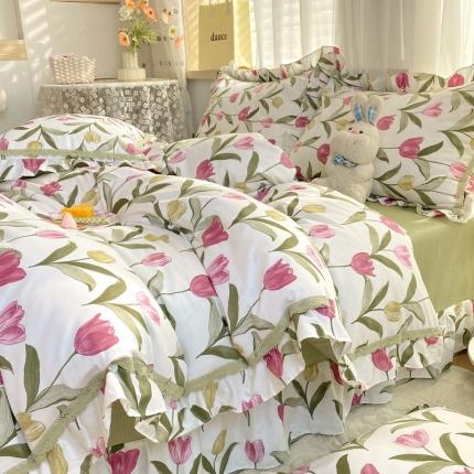 91家纺网 家纺一手货源 找家纺 （总）艾唯希家纺 2022新款法式花边纯棉四件套-第二批