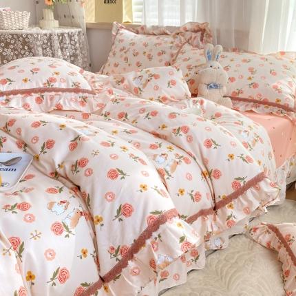 艾唯希家纺 2024新款法式花边纯棉四件套-第二批 玫瑰花园