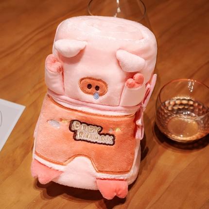 91家纺网 家纺一手货源 找家纺 （总）仟亿莱家纺 2022新款短毛绒动物捂脸卷毯