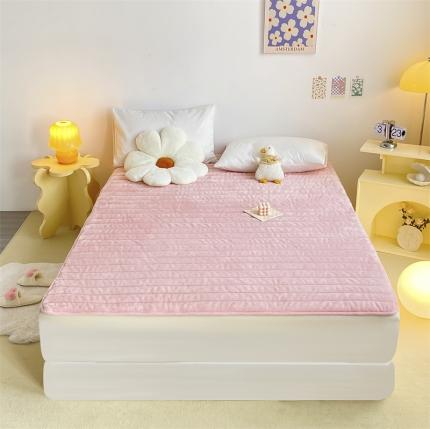 91家纺网 家纺一手货源 找家纺 正邦 2023新款泰迪绒软床垫 蜜恋桃桃