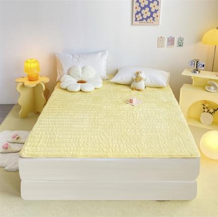 91家纺网 家纺一手货源 找家纺 正邦 2023新款泰迪绒软床垫 柠檬多多