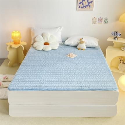 91家纺网 家纺一手货源 找家纺 正邦 2023新款泰迪绒软床垫 瓦尔登蓝