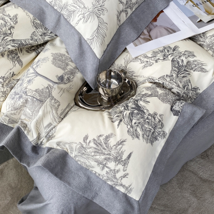 91家纺网 家纺一手货源 找家纺 棉生活 2022新款全棉磨毛宽边系列四件套 马德里