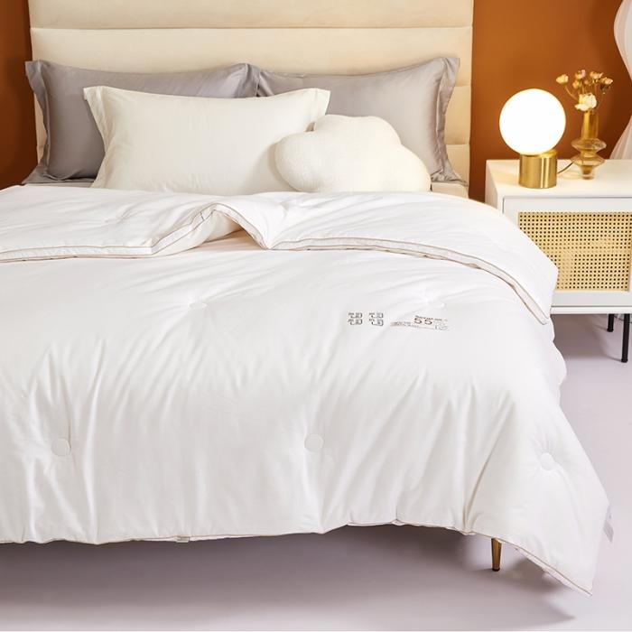 91家纺网 家纺一手货源 找家纺 (55%大豆）全棉大豆被春秋被纯棉大豆蛋白冬被拉链子母被芯 贵族大豆被白