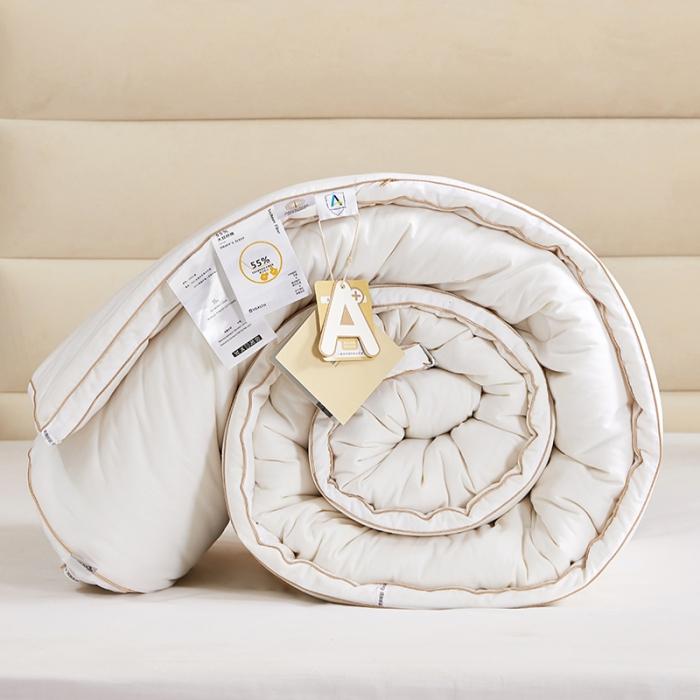 91家纺网 家纺一手货源 找家纺 (55%大豆）全棉大豆被春秋被纯棉大豆蛋白冬被拉链子母被芯 贵族大豆被白色