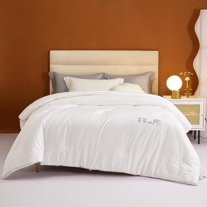 91家纺网 家纺一手货源 找家纺 (55%大豆）全棉大豆被春秋被纯棉大豆蛋白冬被拉链子母被芯 贵族大豆被 白