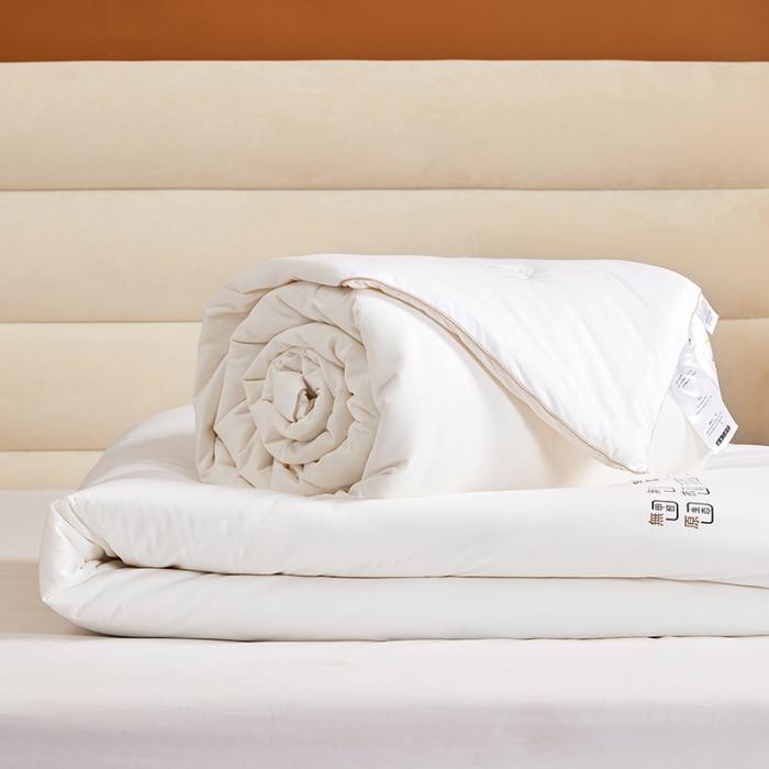 91家纺网 家纺一手货源 找家纺 (55%大豆）全棉大豆被春秋被纯棉大豆蛋白冬被拉链子母被芯 贵族大豆被 白