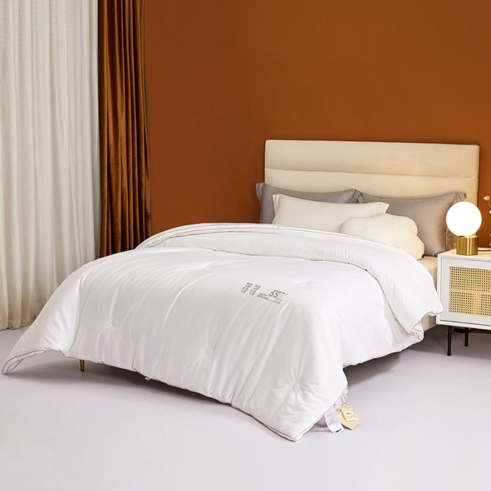 91家纺网 家纺一手货源 找家纺 (55%大豆）全棉大豆被春秋被纯棉大豆蛋白冬被拉链子母被芯 贵族大豆被 白