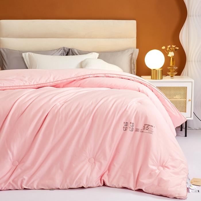 91家纺网 家纺一手货源 找家纺 (55%大豆）全棉大豆被春秋被纯棉大豆蛋白冬被拉链子母被芯 贵族大豆被粉