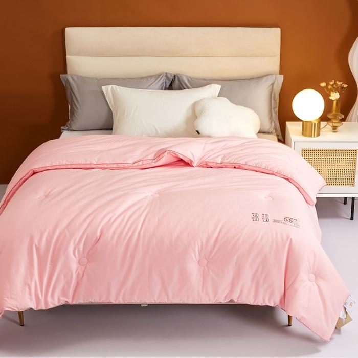 91家纺网 家纺一手货源 找家纺 (55%大豆）全棉大豆被春秋被纯棉大豆蛋白冬被拉链子母被芯 贵族大豆被 粉