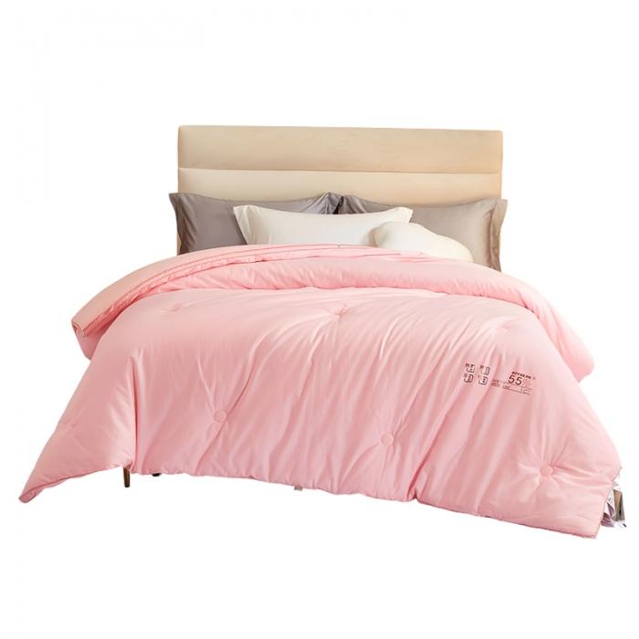 91家纺网 家纺一手货源 找家纺 (55%大豆）全棉大豆被春秋被纯棉大豆蛋白冬被拉链子母被芯 贵族大豆被 粉