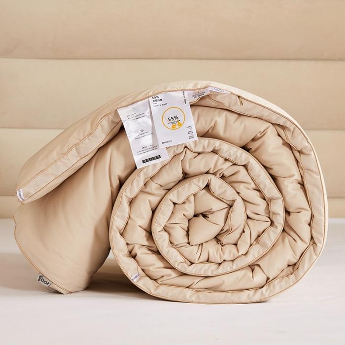 91家纺网 家纺一手货源 找家纺 (55%大豆）全棉大豆被春秋被纯棉大豆蛋白冬被拉链子母被芯 贵族大豆被卡其