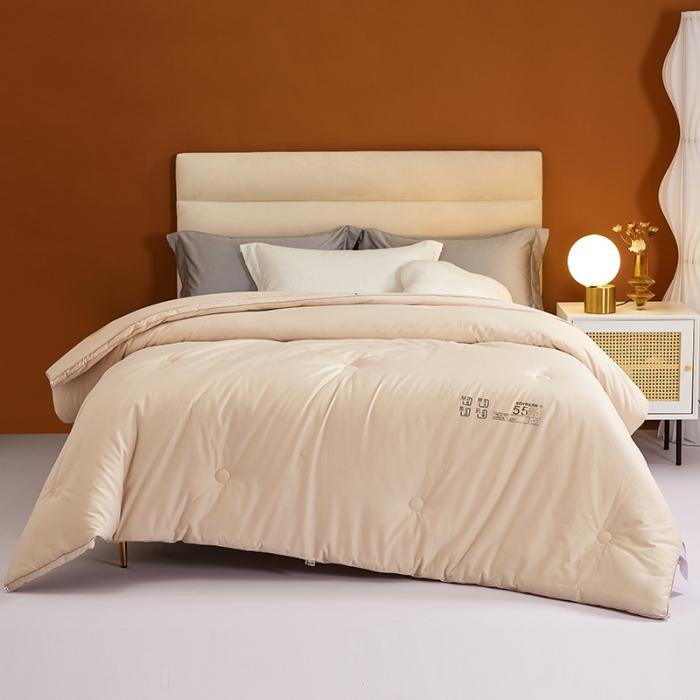 91家纺网 家纺一手货源 找家纺 (55%大豆）全棉大豆被春秋被纯棉大豆蛋白冬被拉链子母被芯 贵族大豆被 卡