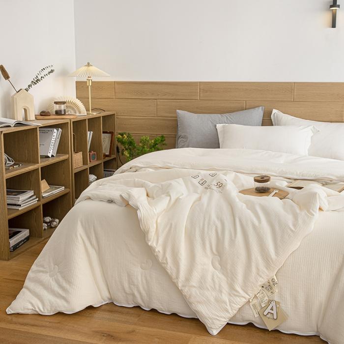 91家纺网 家纺一手货源 找家纺 李官奇授权（59%大豆）A类全棉母婴级大豆拉链二合一子母被芯 大豆子母被豆朴图2