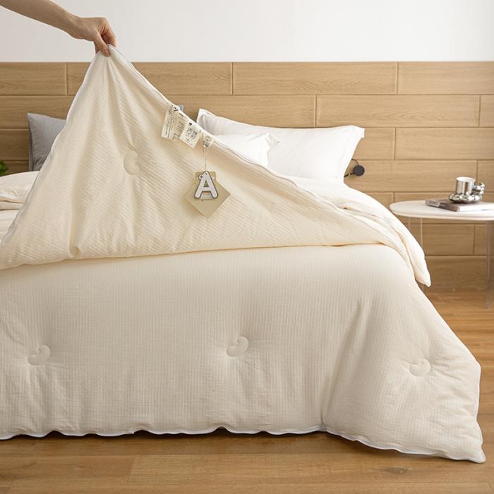 91家纺网 家纺一手货源 找家纺 李官奇授权（59%大豆）A类全棉母婴级大豆拉链二合一子母被芯 大豆子母被豆朴图2