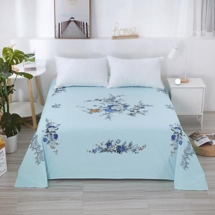 91家纺网 家纺一手货源 找家纺 居美良品 2022新款单床单国民怀旧中国风老粗布 水绿