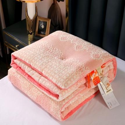 91家纺网 家纺一手货源 找家纺 伊被源 2022新款炽热绒牛奶绒冬被 豆沙