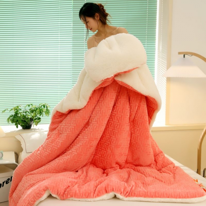 91家纺网 家纺一手货源 找家纺 （总）伊被源 2022新款羊羔剪花绒冬被被子被芯