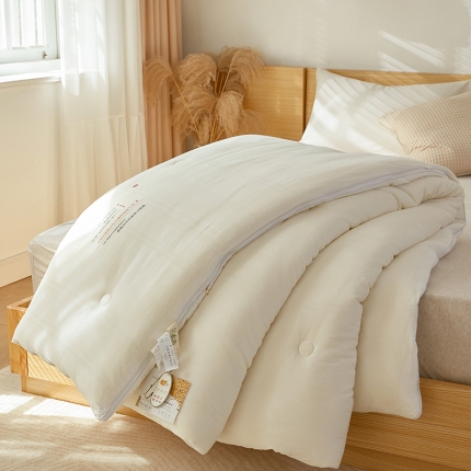 91家纺网 家纺一手货源 找家纺 （51%大豆）A类原棉大豆拉链子母被二合一双胎被芯大豆子母被