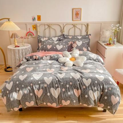 91家纺网 家纺一手货源 找家纺 （总）爱妮玖玖 2025新款牛奶绒印花款单品被套