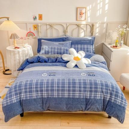 91家纺网 家纺一手货源 找家纺 （总）爱妮玖玖 2025新款牛奶绒印花款单品被套