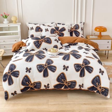 91家纺网 家纺一手货源 找家纺 （总）爱妮玖玖 2025新款牛奶绒印花款单品被套