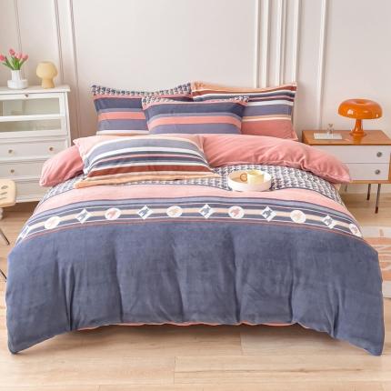 91家纺网 家纺一手货源 找家纺 （总）爱妮玖玖 2025新款牛奶绒印花款单品被套