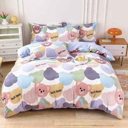 91家纺网 家纺一手货源 找家纺 （总）爱妮玖玖 2025新款牛奶绒印花款单品被套